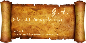 Göttl Annamária névjegykártya